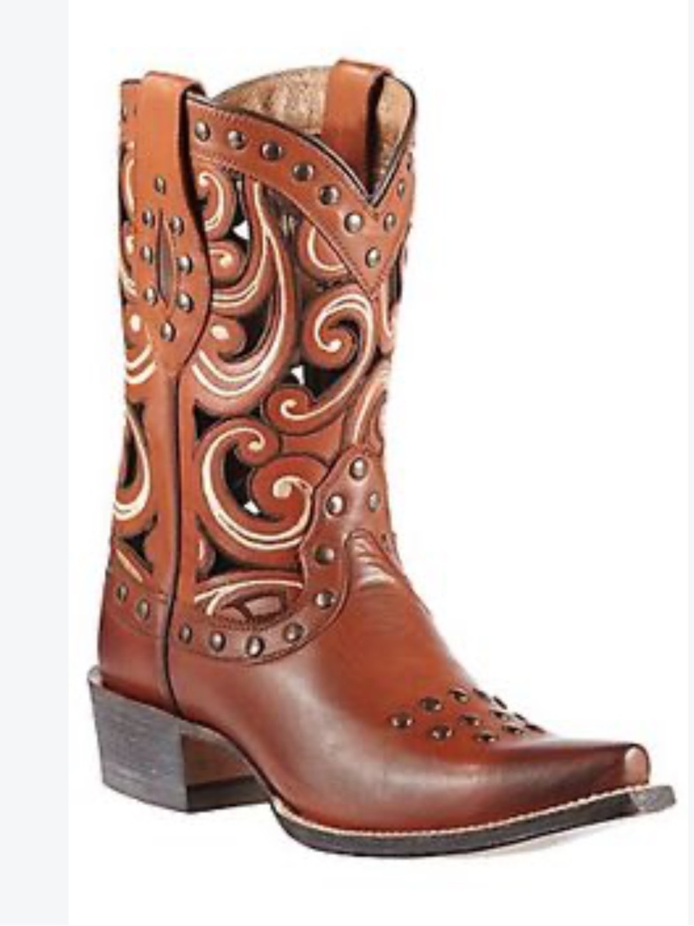 Ariat Cowgirl Embossed Leather Western Boots